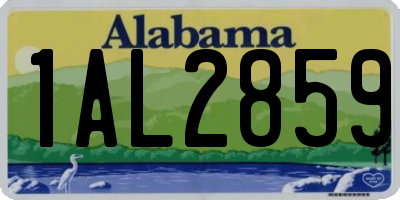 AL license plate 1AL2859