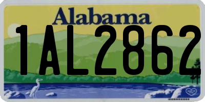 AL license plate 1AL2862