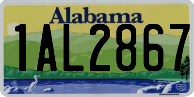 AL license plate 1AL2867