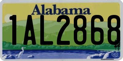 AL license plate 1AL2868