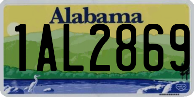 AL license plate 1AL2869