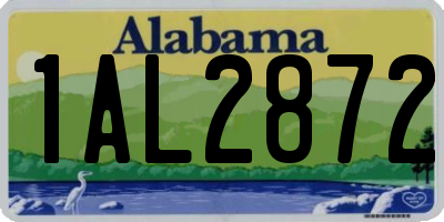 AL license plate 1AL2872