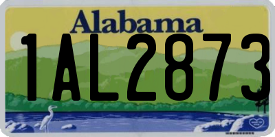 AL license plate 1AL2873