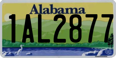 AL license plate 1AL2877
