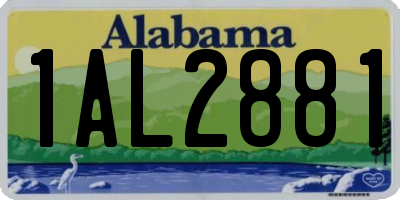 AL license plate 1AL2881