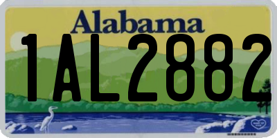 AL license plate 1AL2882