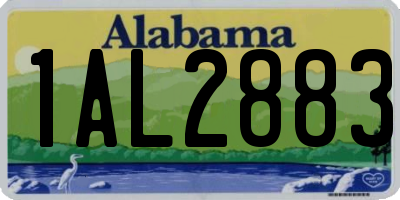 AL license plate 1AL2883
