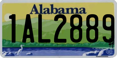 AL license plate 1AL2889