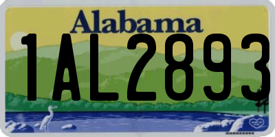 AL license plate 1AL2893