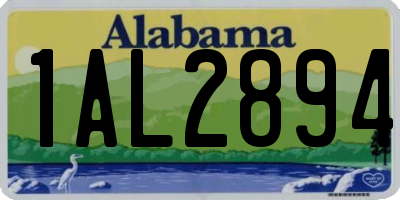 AL license plate 1AL2894