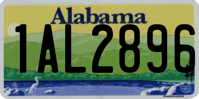 AL license plate 1AL2896