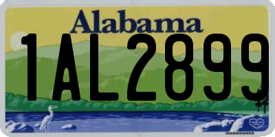 AL license plate 1AL2899