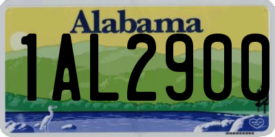 AL license plate 1AL2900