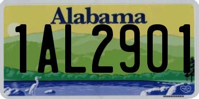 AL license plate 1AL2901