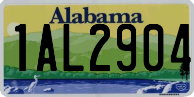 AL license plate 1AL2904