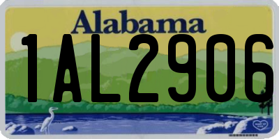 AL license plate 1AL2906