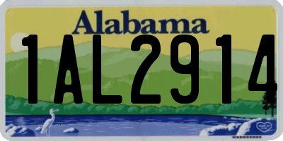 AL license plate 1AL2914