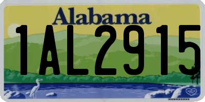 AL license plate 1AL2915