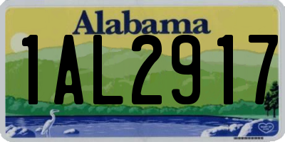 AL license plate 1AL2917