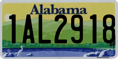 AL license plate 1AL2918