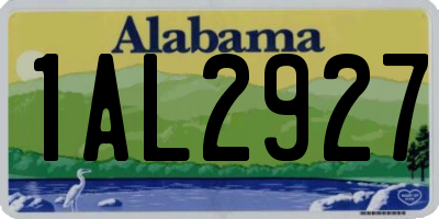 AL license plate 1AL2927