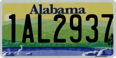 AL license plate 1AL2937