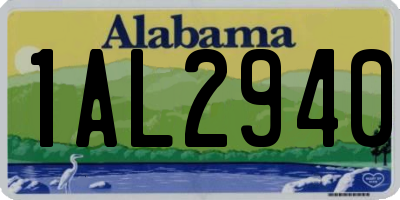 AL license plate 1AL2940