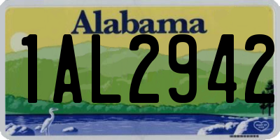 AL license plate 1AL2942