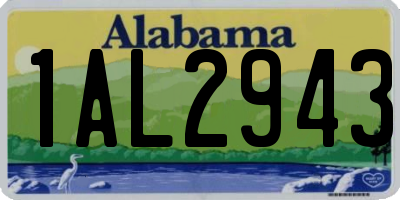 AL license plate 1AL2943