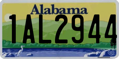 AL license plate 1AL2944