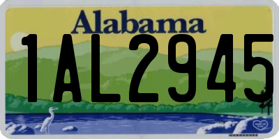 AL license plate 1AL2945