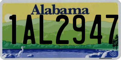 AL license plate 1AL2947