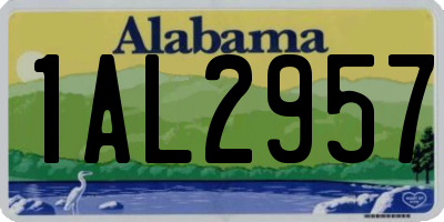 AL license plate 1AL2957