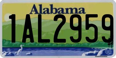 AL license plate 1AL2959