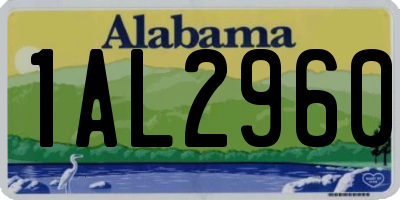 AL license plate 1AL2960