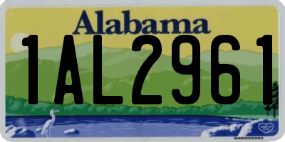 AL license plate 1AL2961