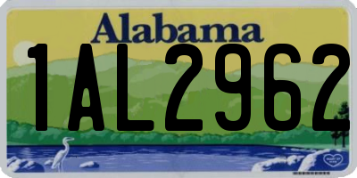 AL license plate 1AL2962