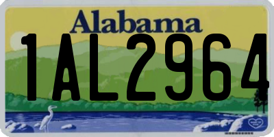 AL license plate 1AL2964