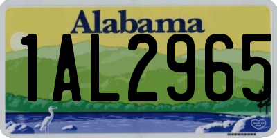AL license plate 1AL2965