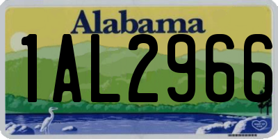 AL license plate 1AL2966