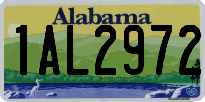AL license plate 1AL2972