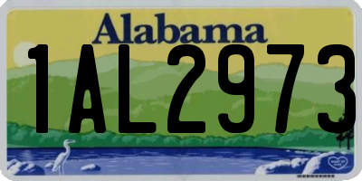 AL license plate 1AL2973