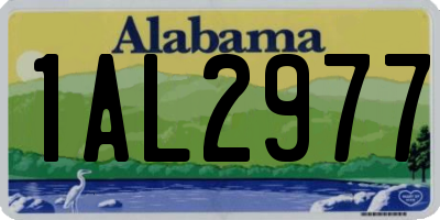 AL license plate 1AL2977