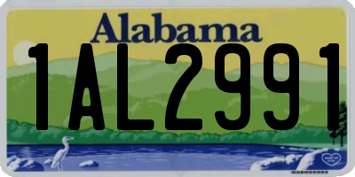 AL license plate 1AL2991