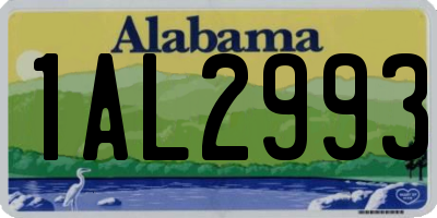 AL license plate 1AL2993