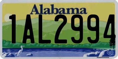 AL license plate 1AL2994