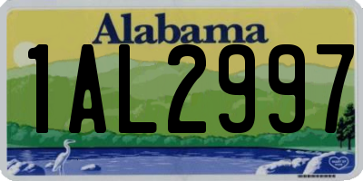 AL license plate 1AL2997