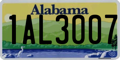 AL license plate 1AL3007