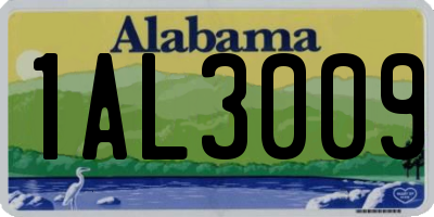 AL license plate 1AL3009