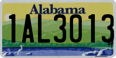 AL license plate 1AL3013